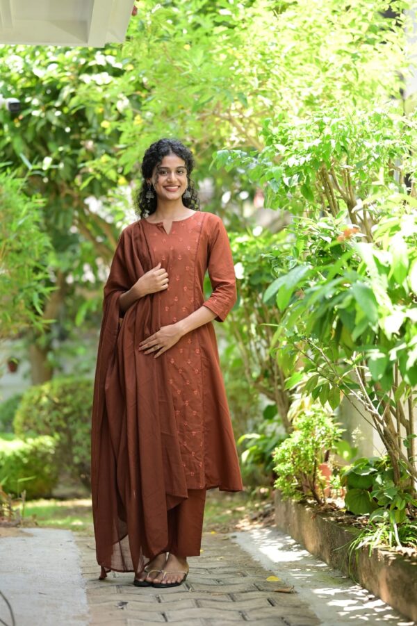 Women's Three Piece Cotton Ethnic Set
