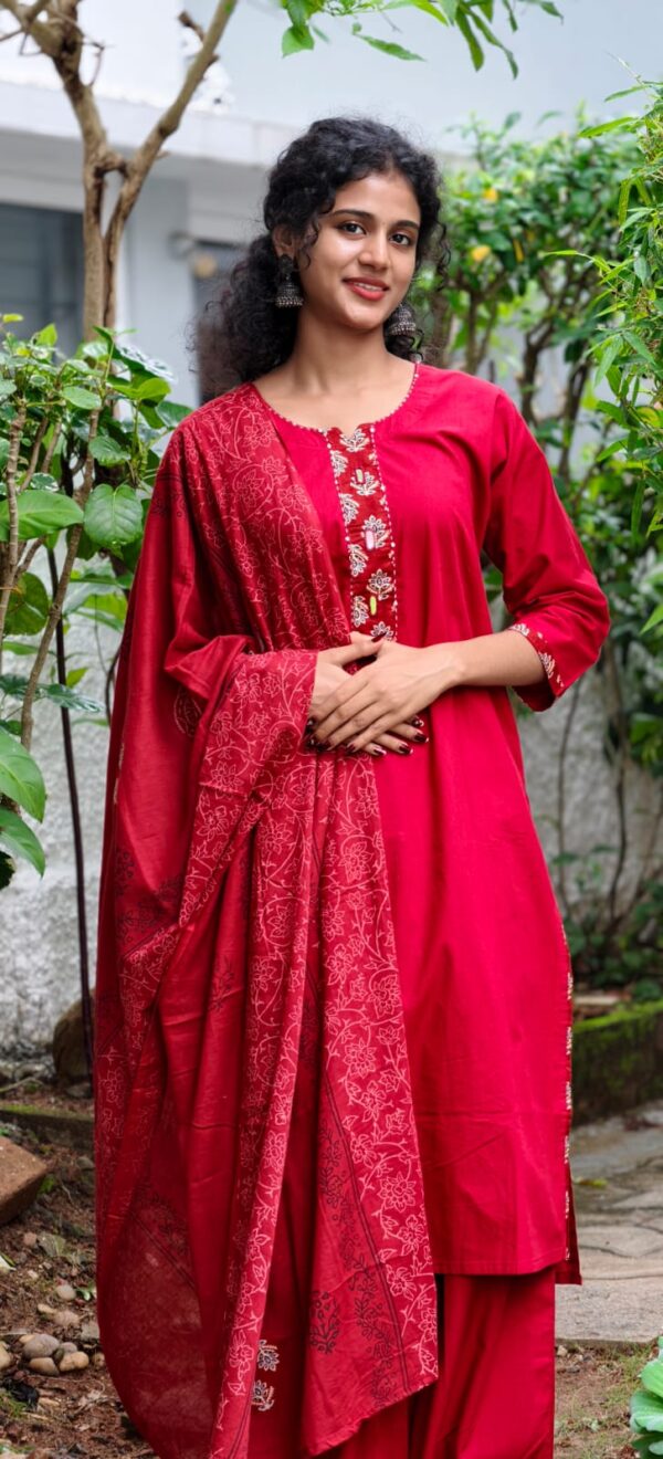 Cotton Three Piece Casual Wear Set for Women